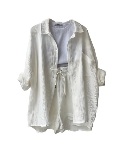 VERA™ – Modern Button-Up Shorts Set