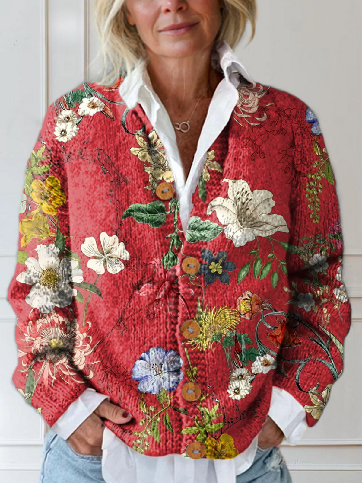 Maple | Vintage Floral Cardigan Sweater