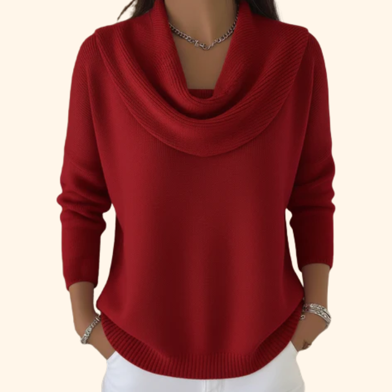 Sofie – Knitted Sweater with Collar