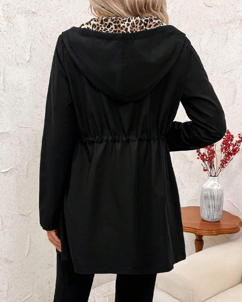 Claire | Reversible Leopard Print Coat