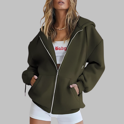 LILMA™ - Classic Zip Up Oversized Hooded Jacket