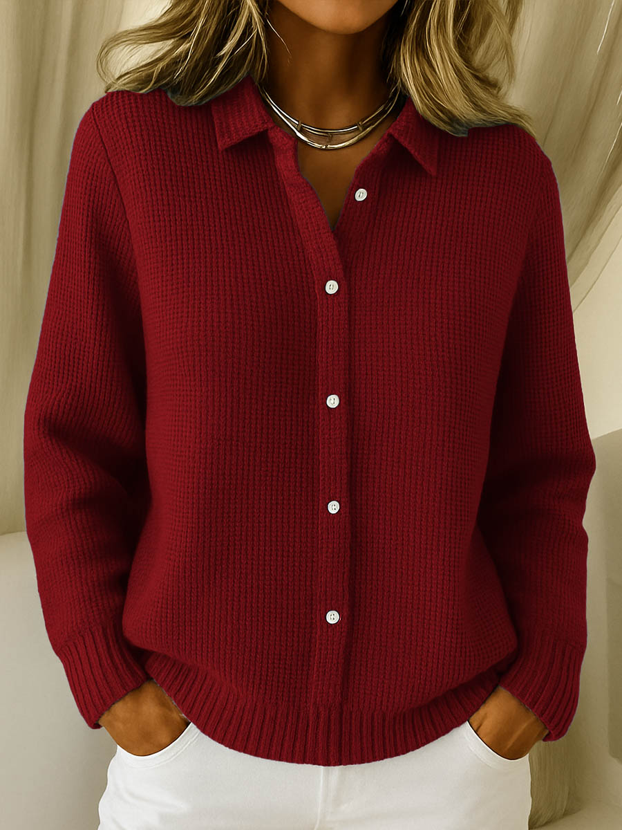 Elaine | Classic Knit Button Cardigan