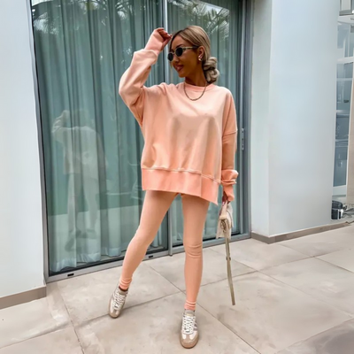 CLARIS™ - Casual Long Sleeve Sweatshirt and Pants Set