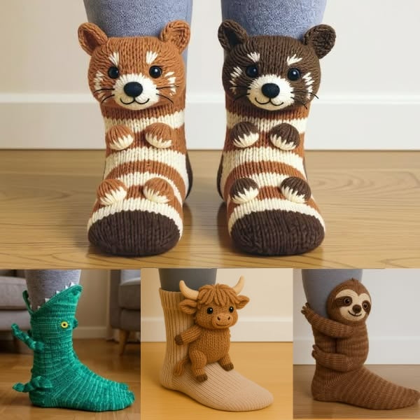 Vera | Cozy Animal Knit Socks