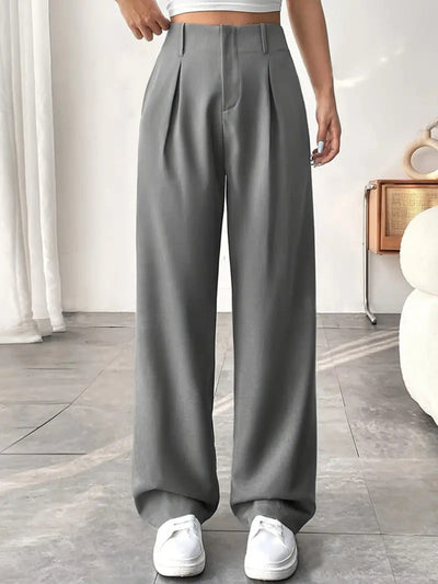 BELISIMA™ – Elegant Pleated Wide-Leg Office Trouser