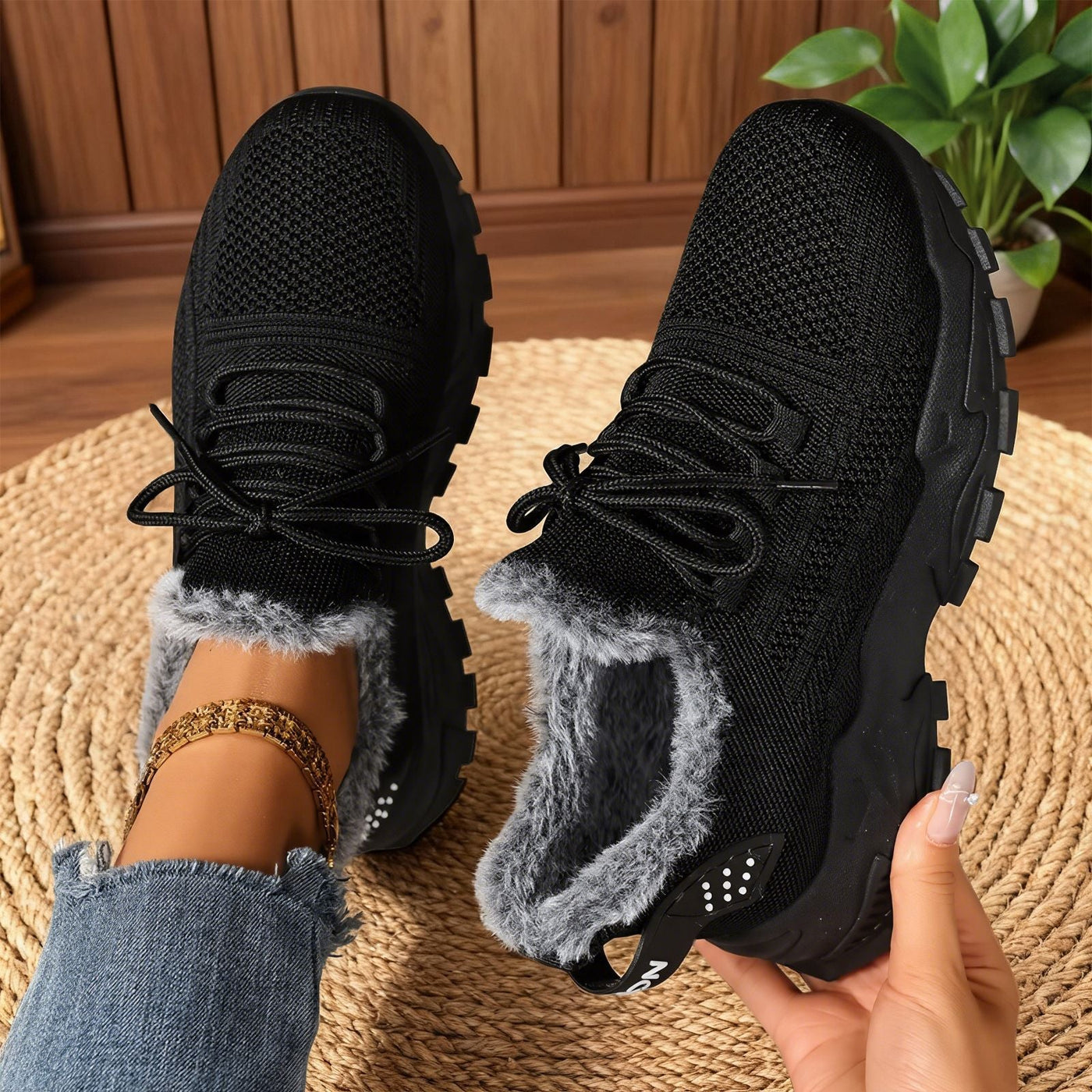 Chloe | Fleece Lightweight Sneakers