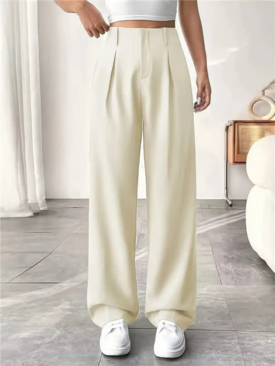 BELISIMA™ – Elegant Pleated Wide-Leg Office Trouser