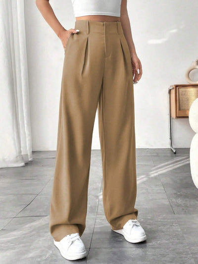 BELISIMA™ – Elegant Pleated Wide-Leg Office Trouser